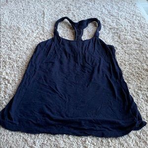 Blue razor back tank